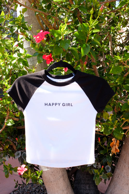 Happy Girl Team Cropped T-Shirt