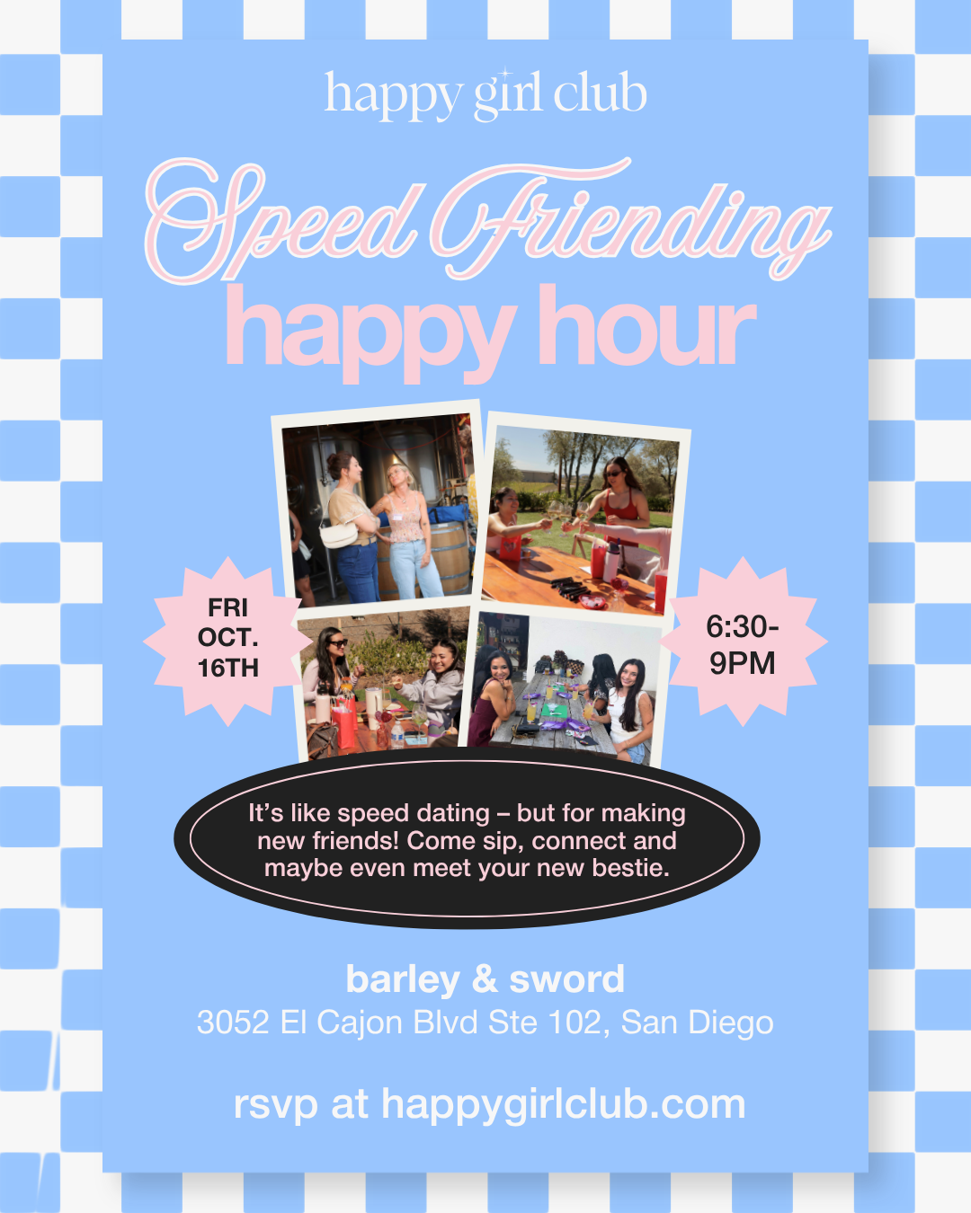 San Diego Speed Friending & Happy Hour
