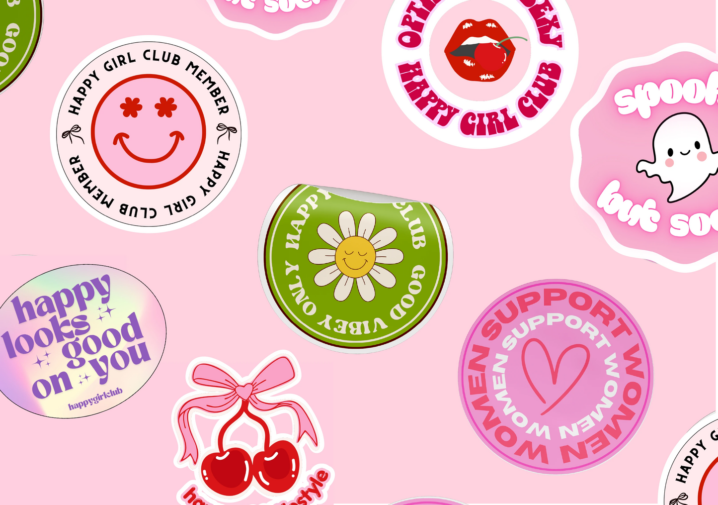 Happy Girl Stickers