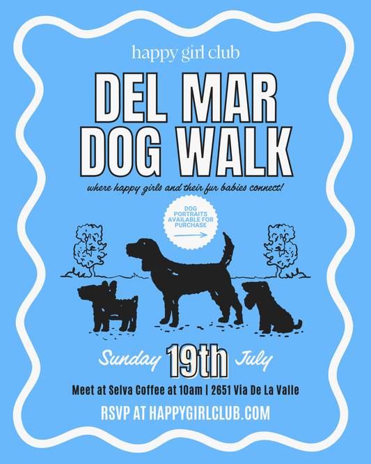 Del Mar Happy Girl Dog Walk