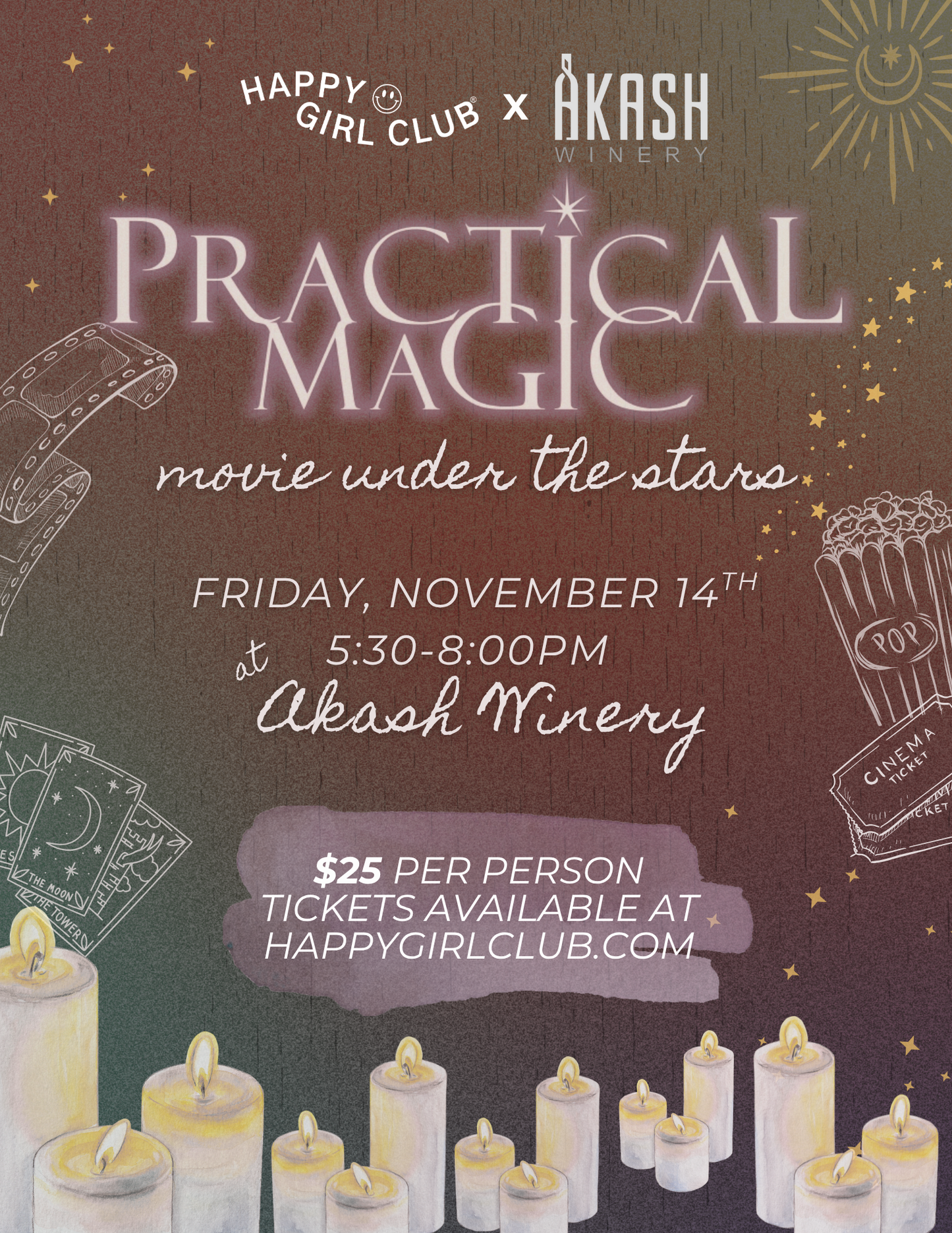 Practical Magic Movie Under The Stars at Akash Winery