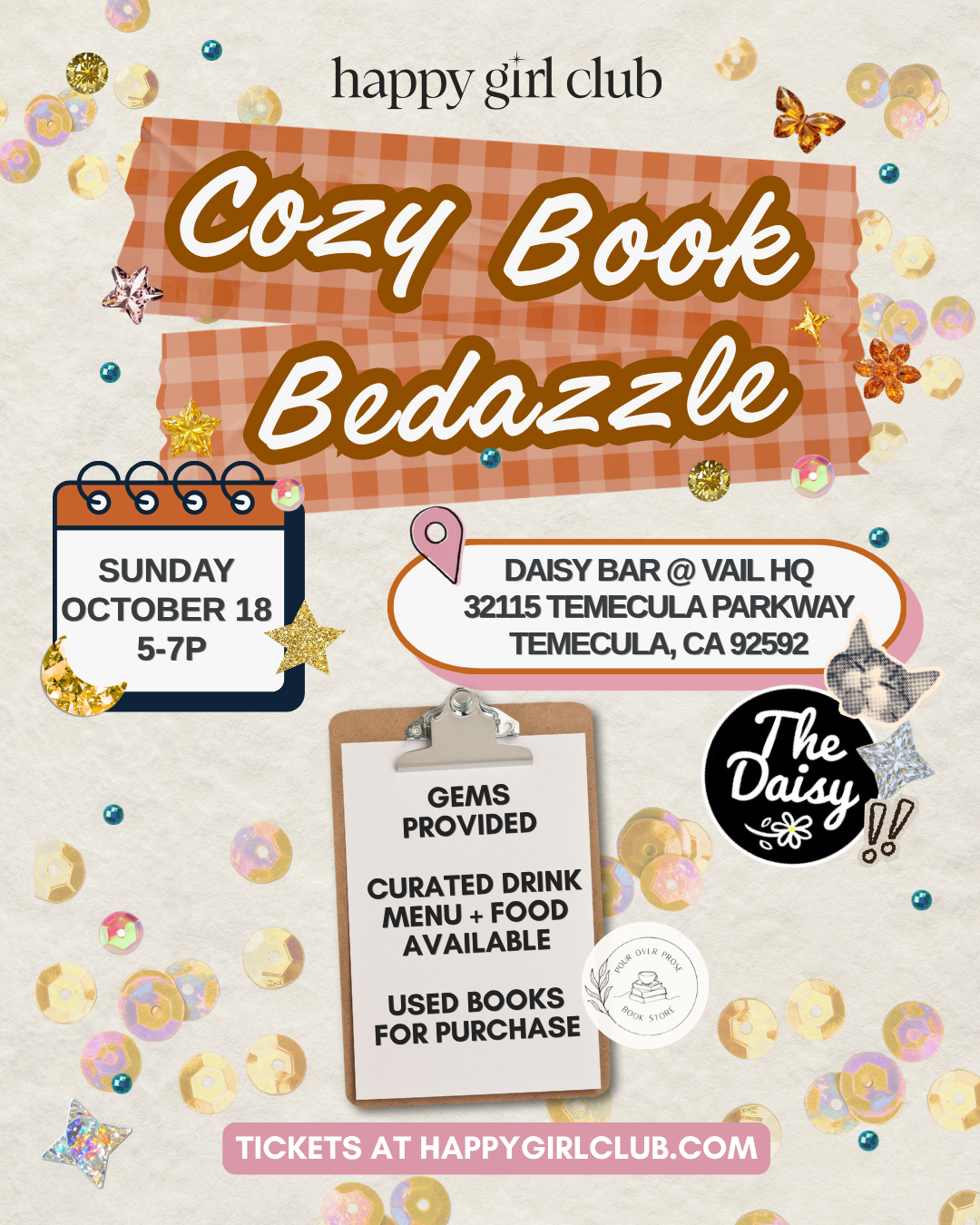 Temecula Cozy Book Bedazzle Night