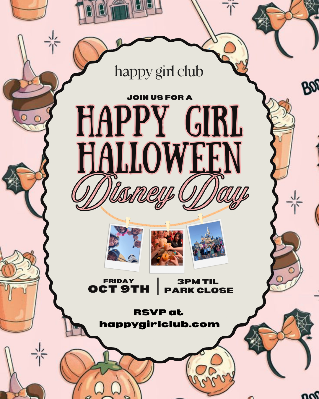 Happy Girl Halloween Disney Day