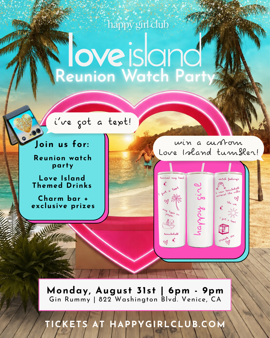 Los Angeles Love Island Reunion Watch Party