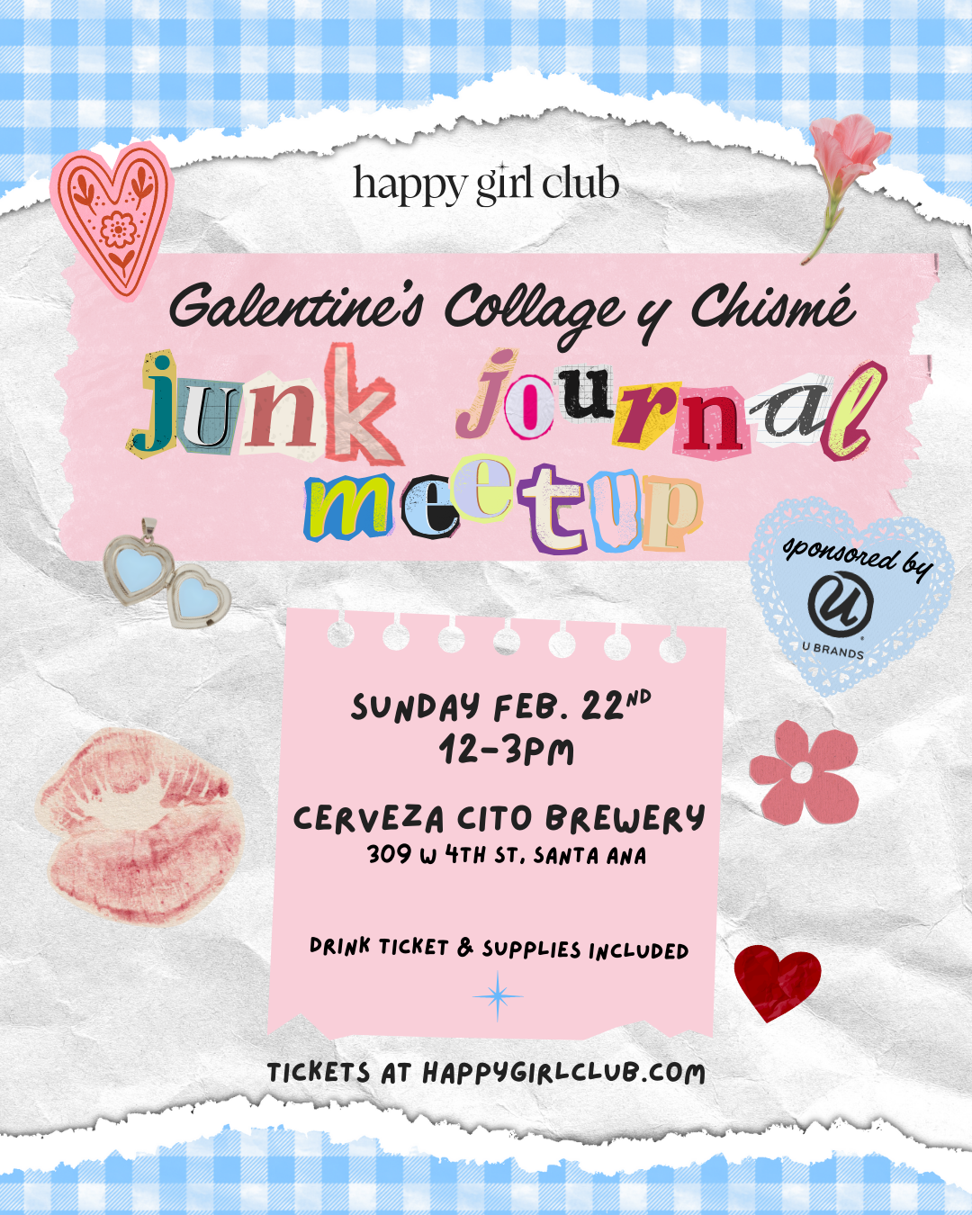 Orange County - Collage y Chismé Junk Journaling