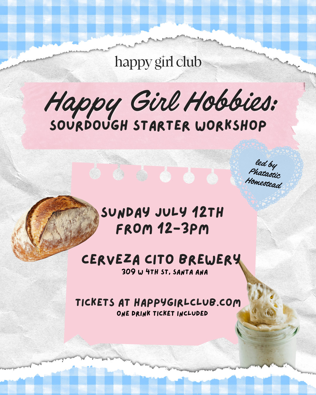 Happy Girl Hobbies: Sourdough Starter Workshop