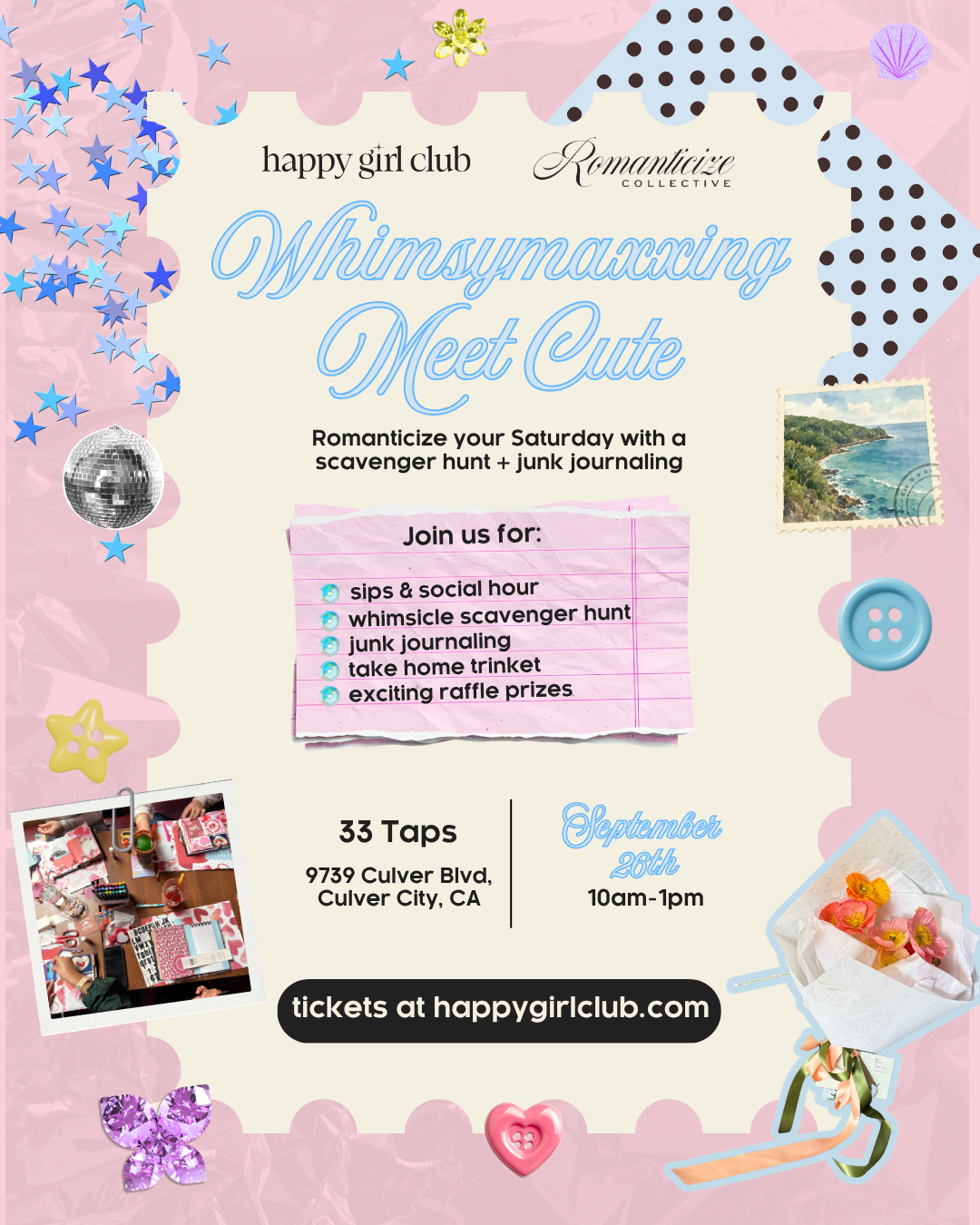 LA Whimsymaxxing Meet Cute: Scavenger Hunt & Junk Journal with Romanticize Collective